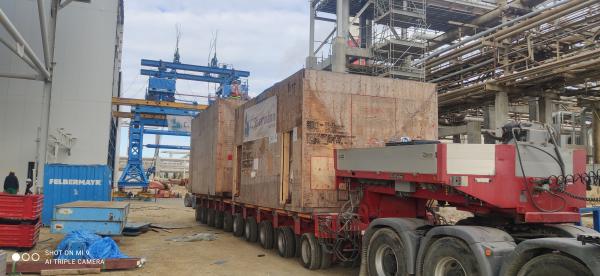 162 tonluq Generator və onun kompenentlərinin yüklənməsi və daşınması